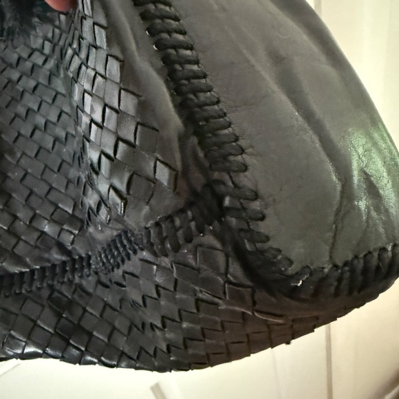 Jay Herbert by Sharif Black Woven Leather Shoulder Bag - Picture 9 of 14